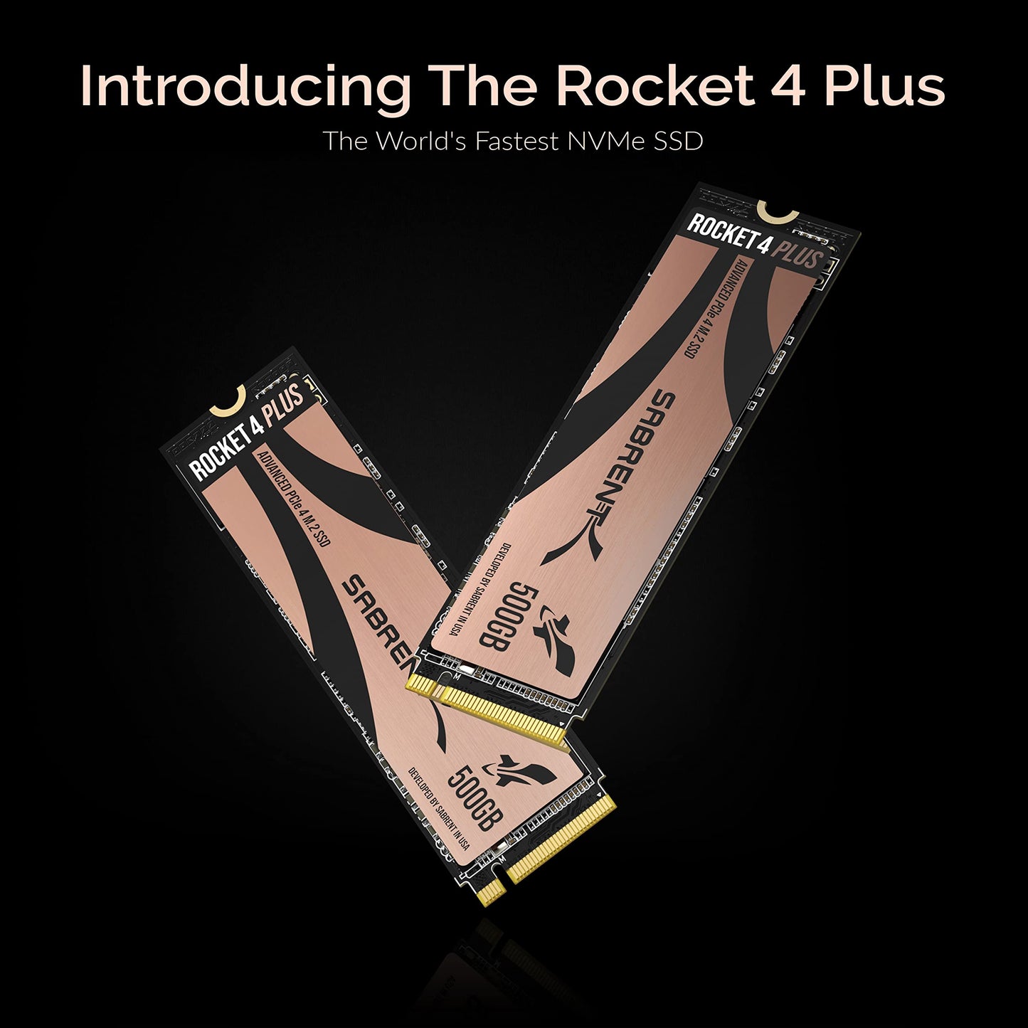 Sabrent Rocket 4 Plus Ssd With Heatsink 500Gb Pcie Gen 4 Nvme M.2 2280 Internal Solid State Drive, Extreme Speed, Heat Managemen