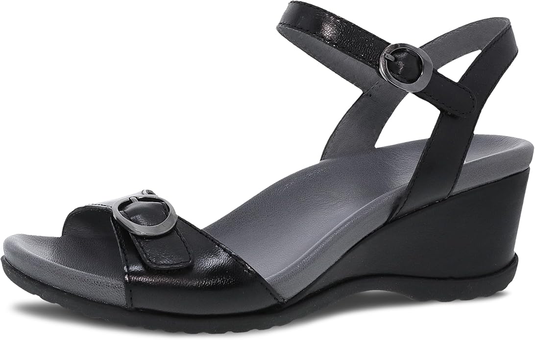 Dansko Arielle Wedge Sandal for Women – Cushioned, Contoured Footbed for All-Day Comfort and Support – Adjustable Hook & L...