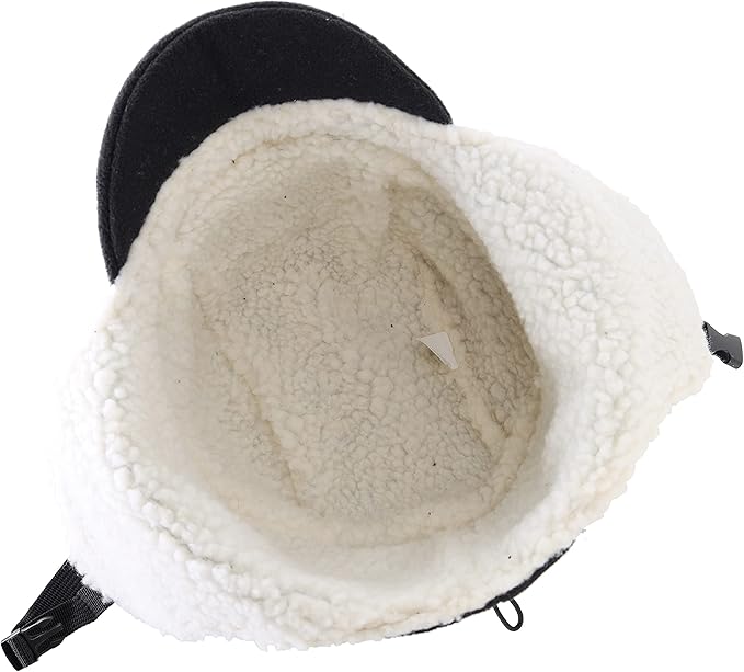 Connectyle Men's Sherpa Lined Warm Winter Hats with Visor Windproof Earflap Hat Outdoor Thermal Skull Cap Trapper Hat