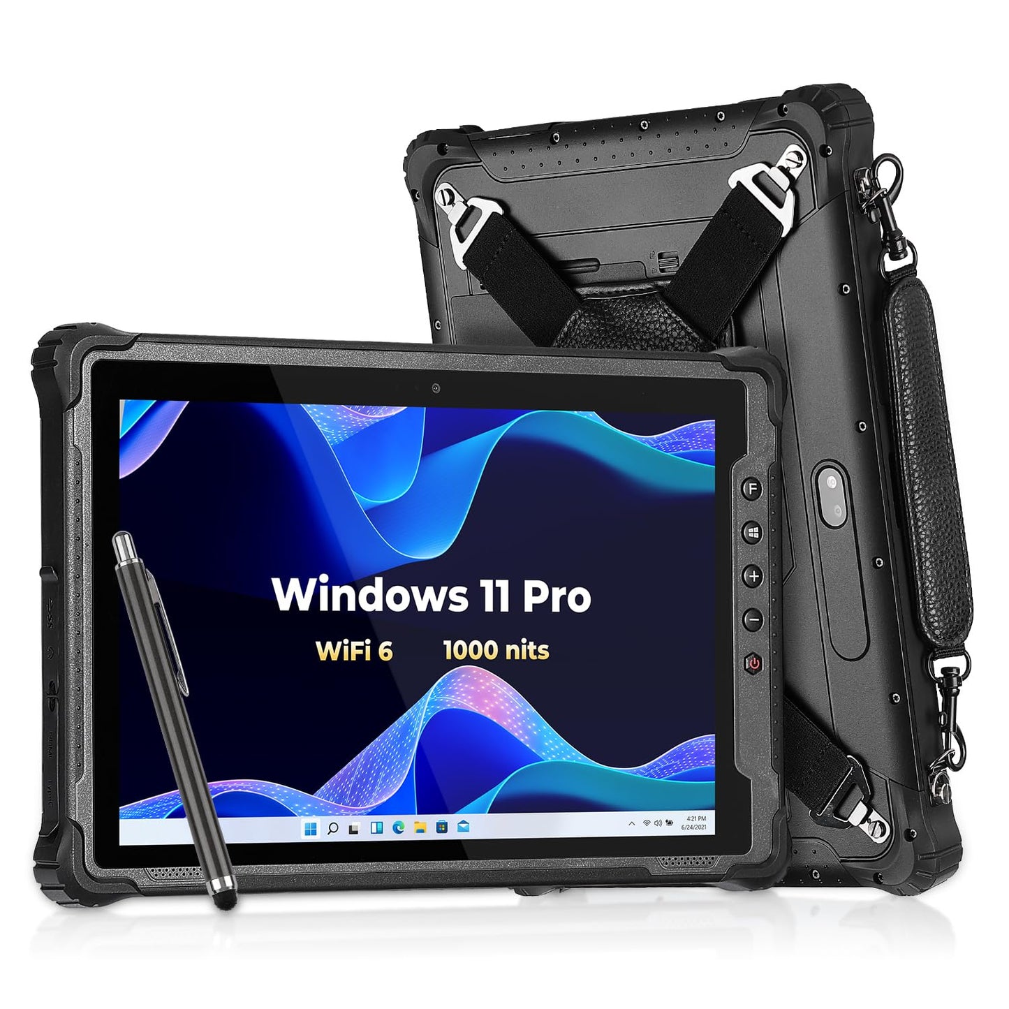 Munbyn Rugged Tablet Windows 11 Pro, 1000Nit Sunlight Readable, Wi-Fi 6 Rugged Pc, 10.1-Inch, Intel N100, 8Gb+128Gb, Gps Tough T