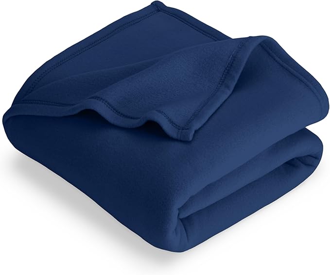 Bare Home Polar Fleece Blanket - Throw - Dark Blue - Warm & Cozy - Premium Fleece for Bed, Sofa, Camping, Travel and Cold ...