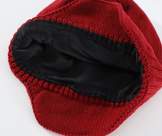 Home Prefer Mens Winter Hat Knit Earflap Hat Stocking Caps with Ears Beanie Hat