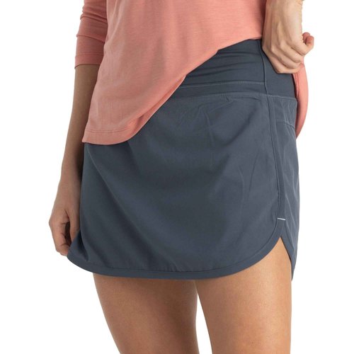 Free Fly Women's Lined Breeze Skort - Lightweight, Breathable Sun Protection UPF 50+ Casual Skort with Bamboo Viscose Liner - Blue Dusk II, Medium