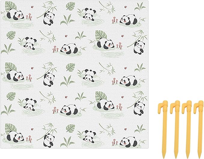 YIKANGHENG Disposable Waterproof Camping Blanket, 78 Inch x 78 Inch Plastic Picnic Mat for Beach and Park Camping (L)