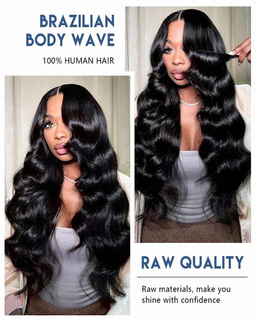 Lucklady 16A Raw Bundles Human Hair Body Wave, 22 Inch Body Wave Bundles Human Hair, Triple Lifespan Virgin Remy hair