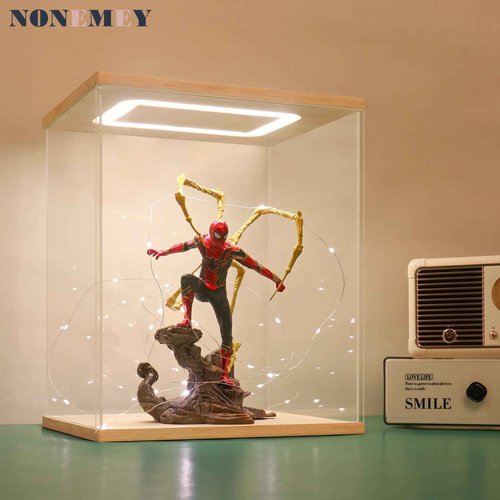 NONEMEY Acrylic Display Case for Lego 75328，Assemble Clear Acrylic Display Case Stand Dustproof Protection Showcase Organizer Box for Action Figures (13.7x9.8x20.8 inch, 35x25x53cm)