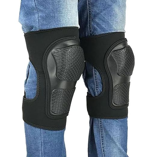 Men & Women Work Knee Pads for Gardening Hunting Flooring, Safety Knee Protector with Soft Shell Foam Cushion for Mechanic, Roofing, Construction, Kneepads for Tile, Concrete Floor for Christmas, Black XL (1 Pair)
