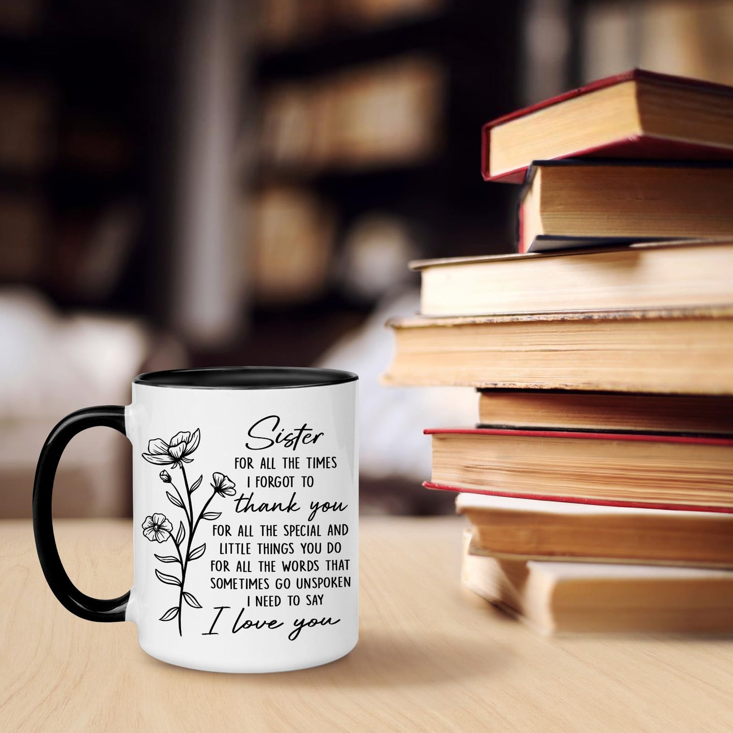 Hyturtle Sister Coffee Mug 11 oz – Sisters Cup Gifts From Sister For Birthday, Mother's Day, or Christmas - Thoughtful Present For Your Beloved Sibling