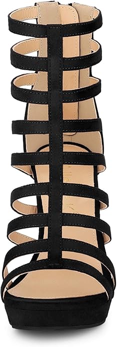 Allegra K Women's Stiletto Platform Heels Strappy Gladiator Heel Sandals