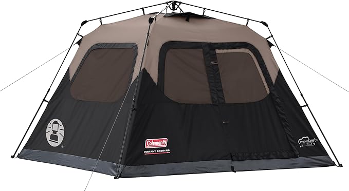 Coleman 4/6/8/10 Person Instant Camping Tent with 1-Minute Setup, Large Family Tent with Pre-Attached Poles, Air Vent, & C...