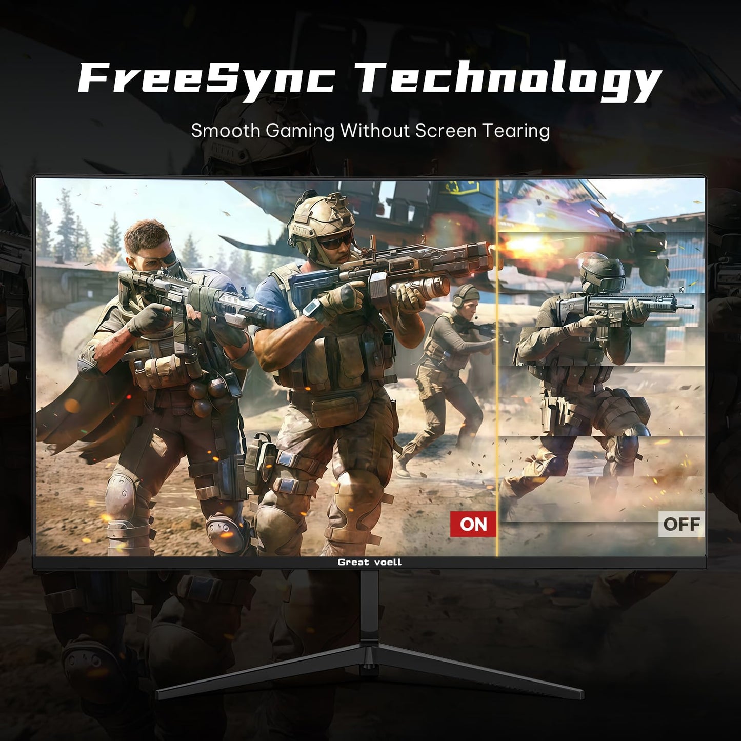 Great voell 24 Inch 200Hz Curved Gaming Monitor, 1ms MPRT Fast VA Computer Display, FHD 1920x1080P, AMD FreeSync, Low Motion Blur, 98% sRGB HDR PC Monitor, Frameless Design, HDMI & DisplayPort, VESA