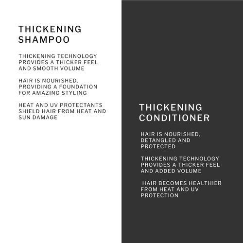 SACHAJUAN Thickening Shampoo and Conditioner Set | Ocean Silk & Thickening Technology to Add Volume and Nourish Hair | Heat & UV Protection | Vegan & Paraben-Free | Set of 2 (8.4 oz)
