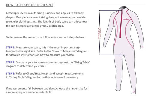 EcoStinger® Women Full Body Swimsuit Sun Guard Stinger Suit Dive Skin UPF50+ Black Lavender (XXXX-Large)