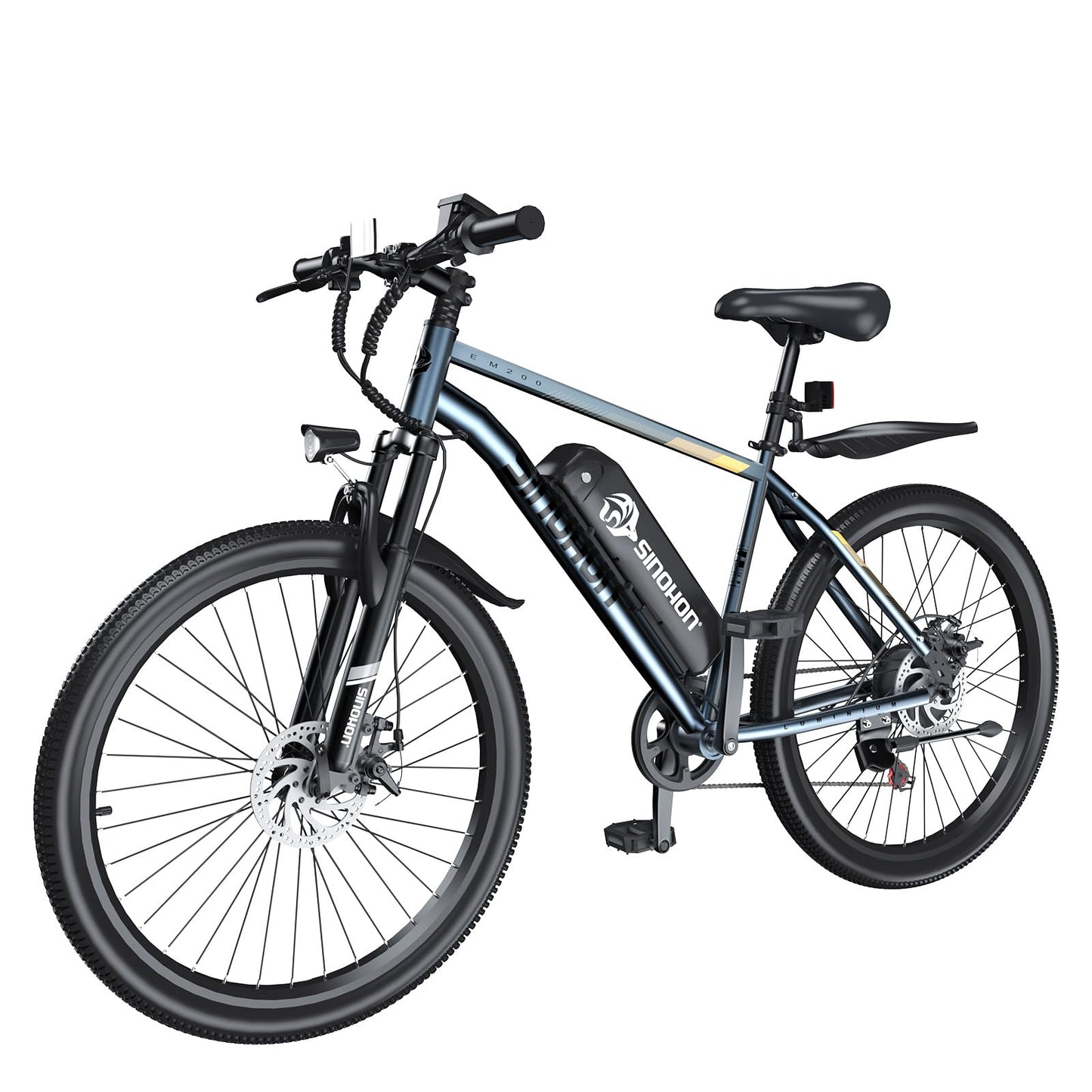 26" Electric Bike for Adults, E-Bike Commuter – 500W Brushless Motor, 36V 10.4AH, 7-Speed Gear, Front Suspension Fork, 20MPH Top Speed, 37+ Miles Long Range – Certified to UL 2849 (36V10AH-Blue)