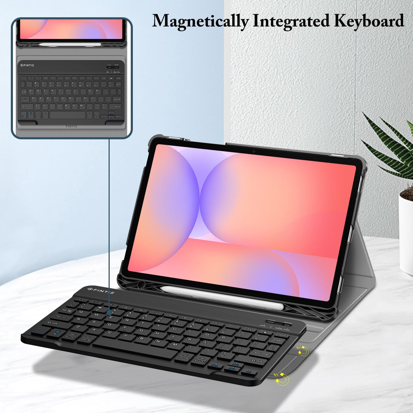 Fintie Keyboard Case For Samsung Galaxy Tab S10 Lite/ S10 Fe/ S9 Fe 5G 10.9 Inch/Tab S9 11 Inch With S Pen Holder, Slim Stand Co