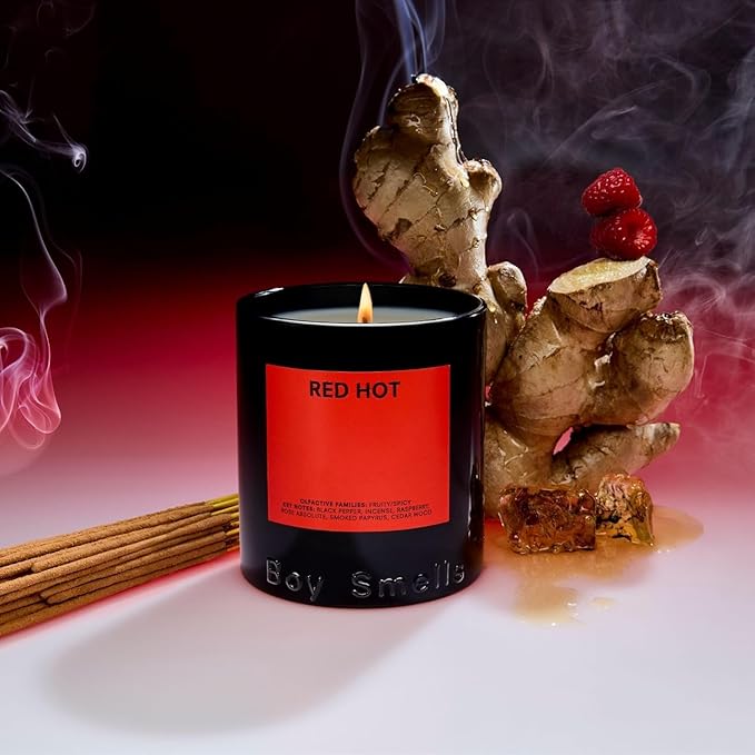 Boy Smells - Ash Scented Candles for Men and Women - 27 oz - Soy, Coconut Wax Candle Blend - Aromatic Candles for Home with Black Charcoal, Rare Woods and Clove - 100-Hour Burn - Cotton Wick