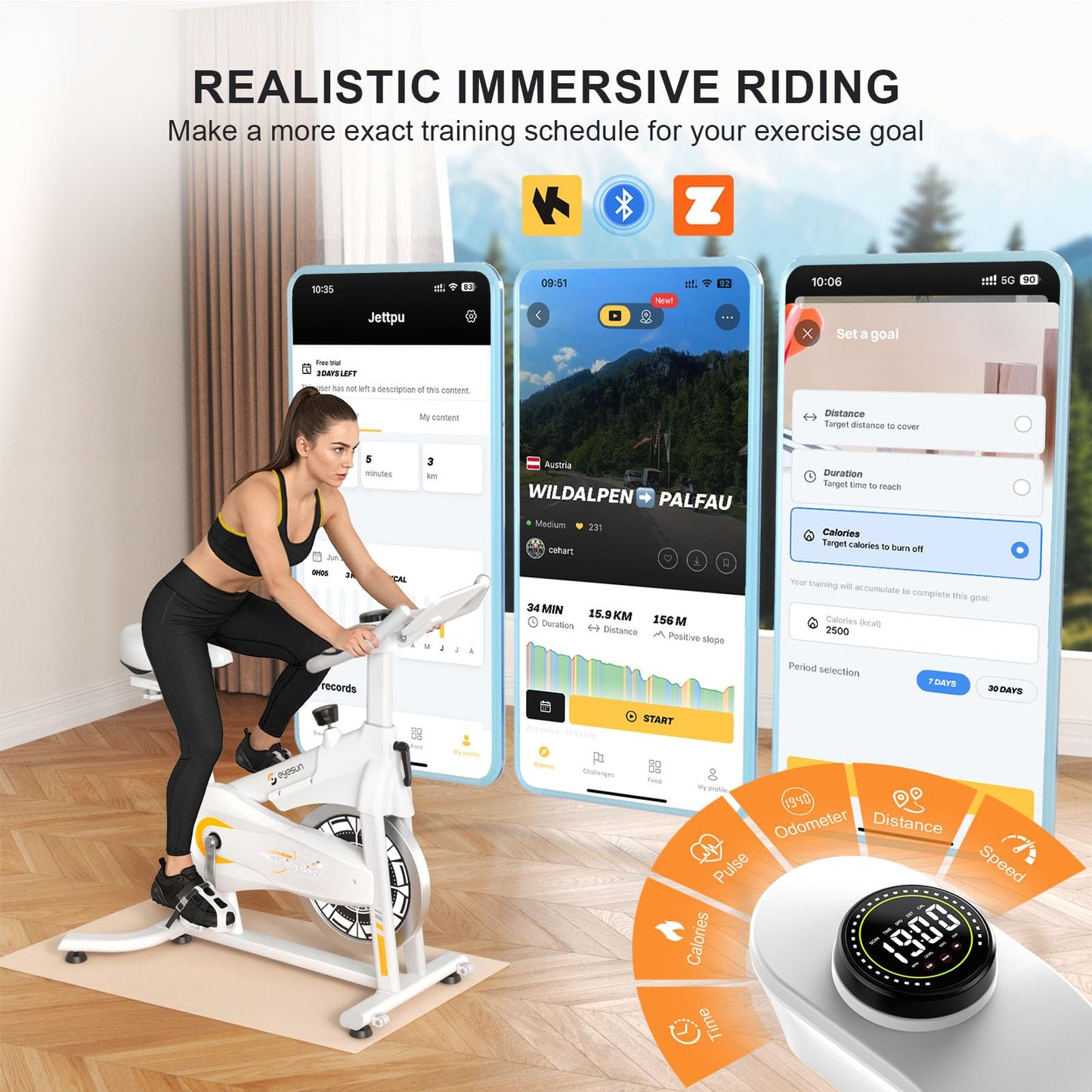 Exercise Bikes for Home,Indoor Bike with Adjustable Friction,Brake Pad Resistance Silent Belt Drive,350lbs/300lbs Weight Capacity&Upgraded Version Seat for Home Cardio&Weight Loss(QM-530W)