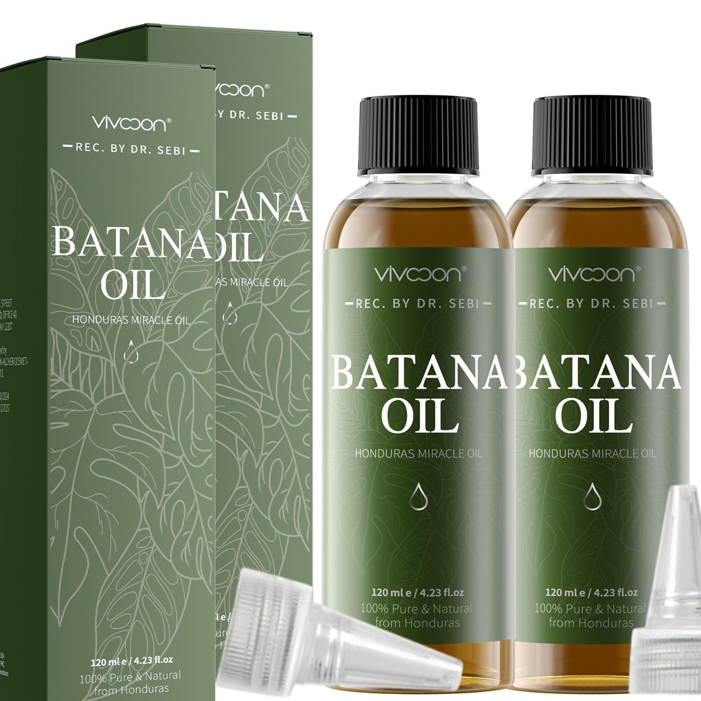 Vivccon Pack of 2 Batana Oil Kit for Hair Growth, Enhance Hair & Skin Radiance Wellness for Men & Women