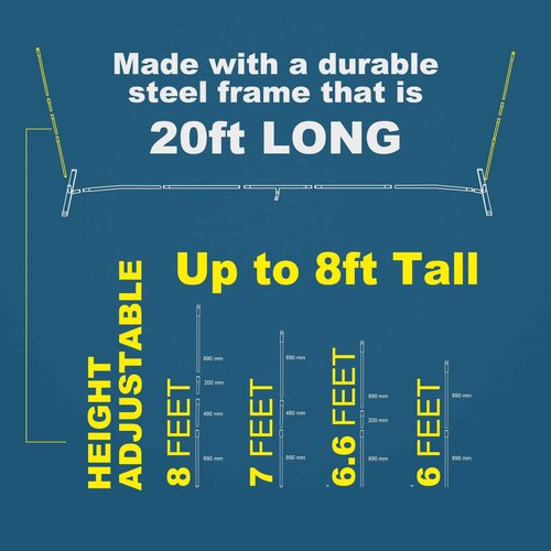 Freestanding Indoor/Outdoor Volleyball Net (20 Feet)