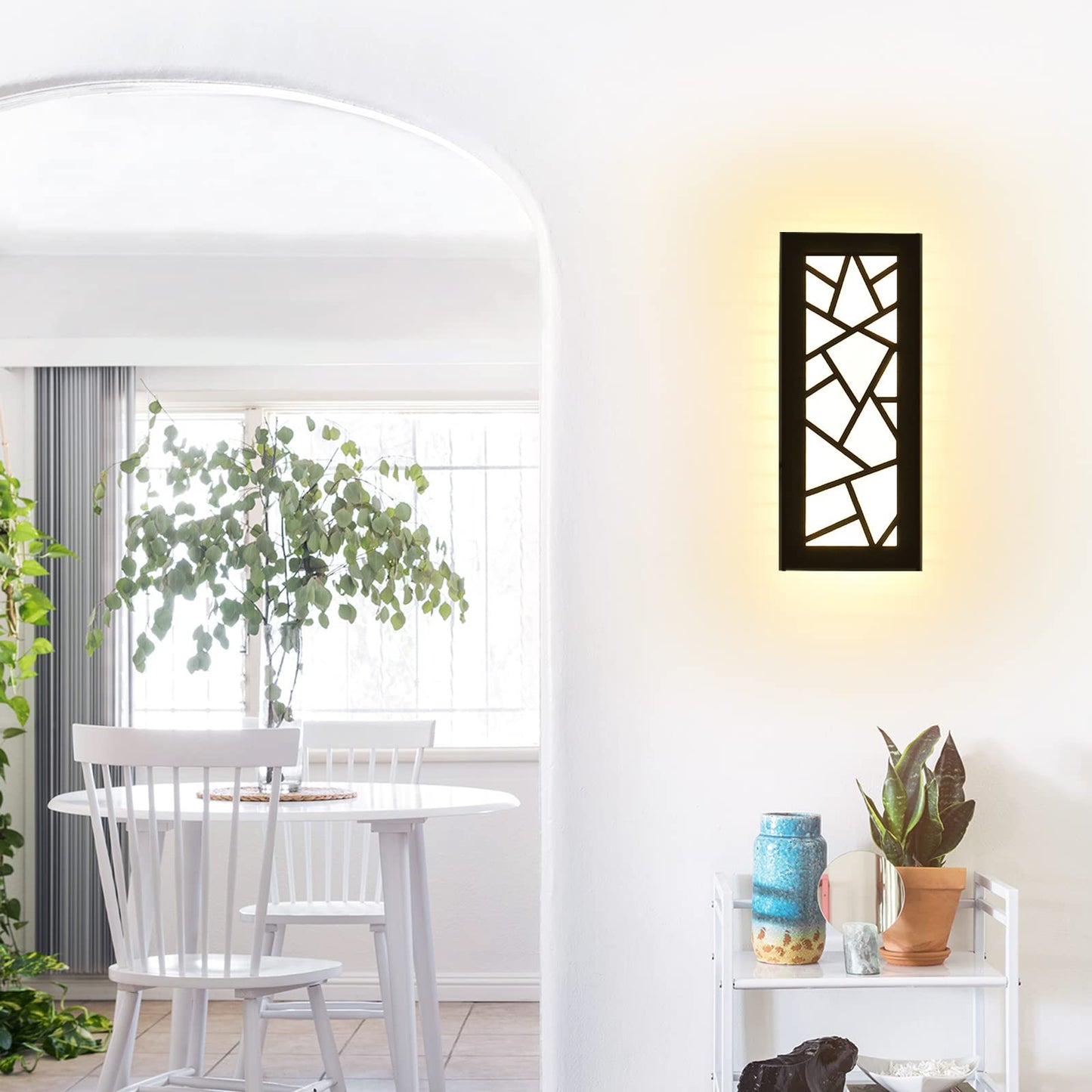 TRUWELLA Outdoor Wall Lights 11.8inch Modern Outdoor Wall Sconce LED Long Wall Sconces Black Front Porch Light Waterproof Led Wall Light IP67 3000K Exterior Lighting fixtures