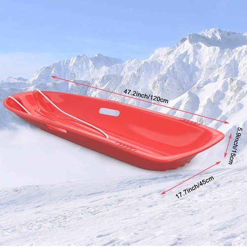 AGPTEK 47 Inch Snow SLE...LTS 2 Pack(Blue and Red)