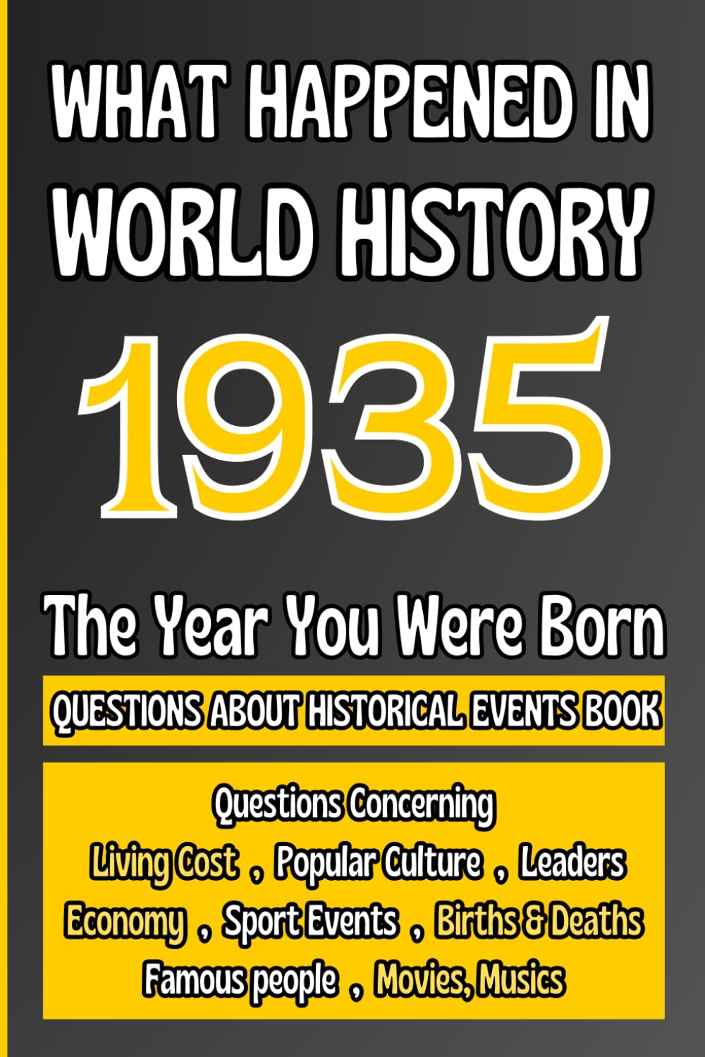 What Happened in World History 1935 The Year You Were Born: Unique Anniversary Gift for People Who Born in 1935 | All Major Historical Events | ... Culture,Famous People,Economy...)