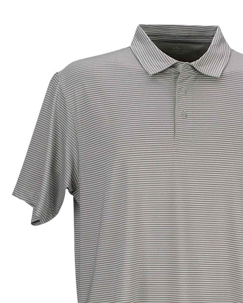 Vantage Apparel Men's Collegiate Premium Stretch Fit Striped Polo, Ohio State Buckeyes, Dark Gray, XX-Large