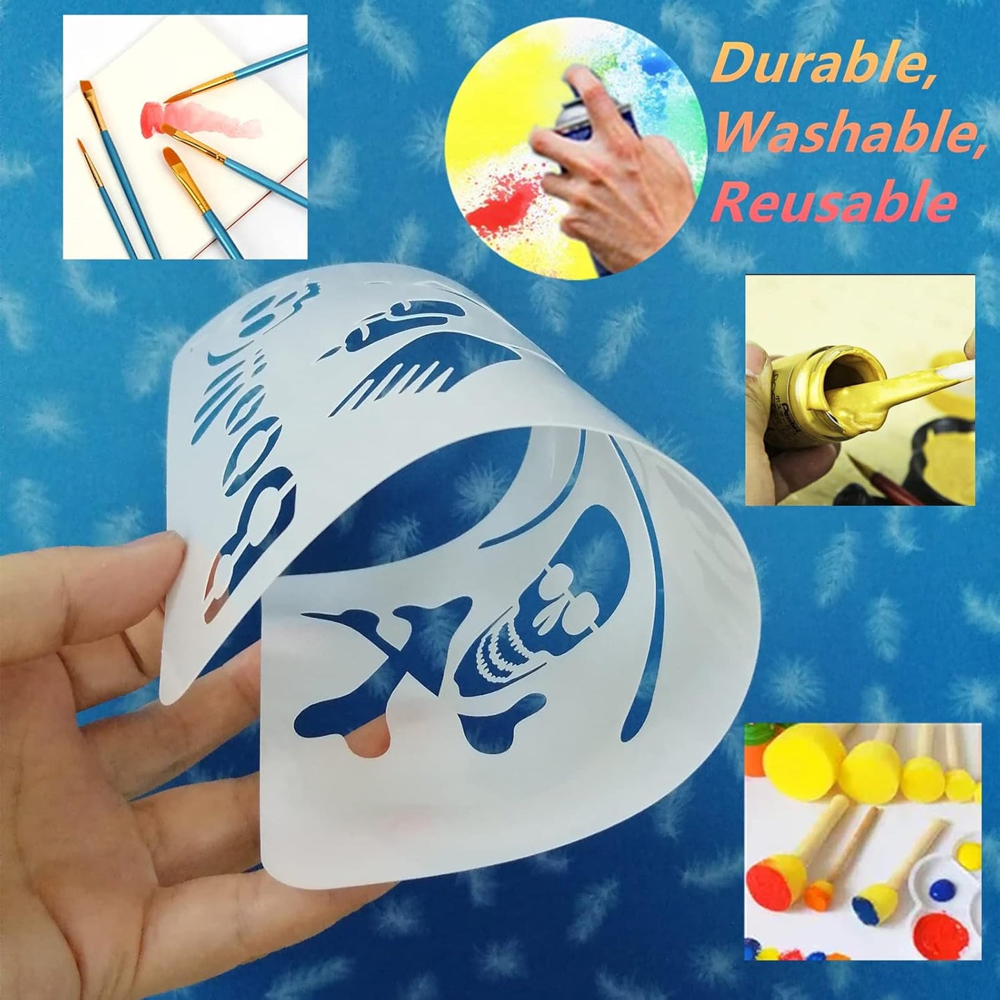 BANLTRE 12 Pack 12" x 16" 6mil/0.15mm Thick Clear Blank Stencil Sheet for Cutting,Craft Plastic Sheets (12" x 16" / 6mil)