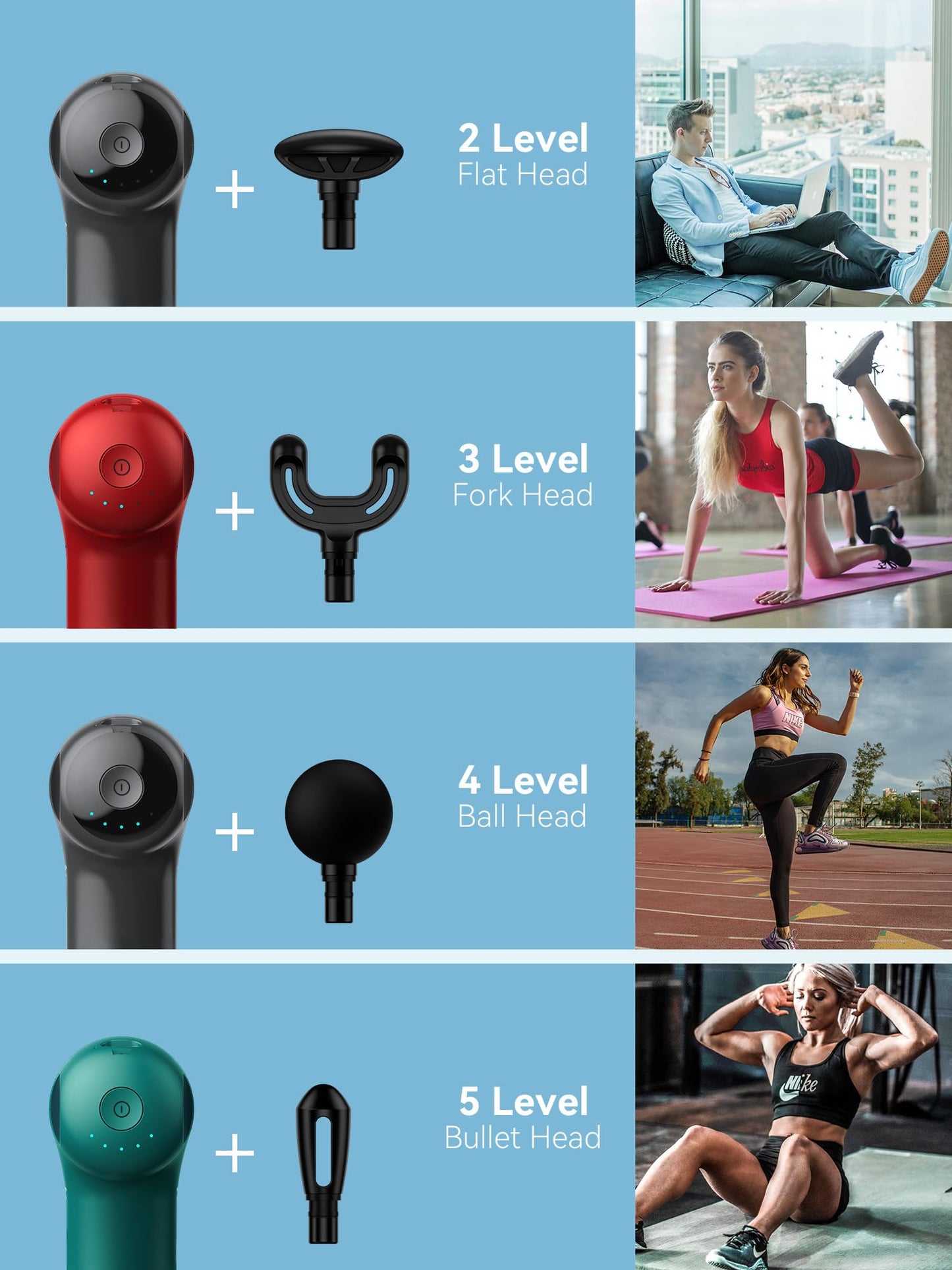 HEYCHY Super Mini Massage Gun, Percussion Deep Tissues Muscle Massager, Compact Sports Travel Massage Gun, Portable Handheld Massager for Office Gifts for Her, Home, Athletes