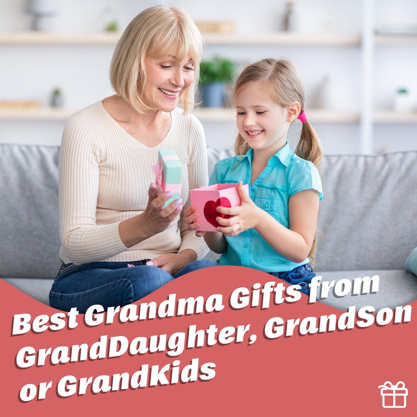 Funistree Gifts for Grandma, Grandma Gifts for Mothers Day from Grandkids, Cookbook Stand, Birthday Gift Recipe Book Holder Stand, Kitchen Baking Presents, Best Grandma Ever
