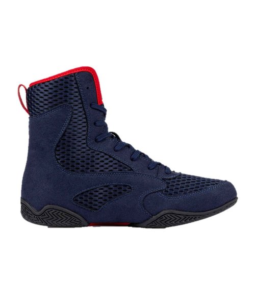 Venum Contender Boxing Shoes - Navy Blue/Red