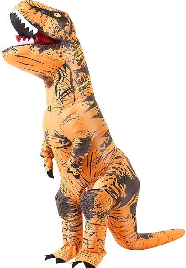 miwhse Halloween Inflatable Dinosaur Costume Adult Fancy Dinosaur Suit Blow up Trex Costume Full Body Dino Costume For Hal...