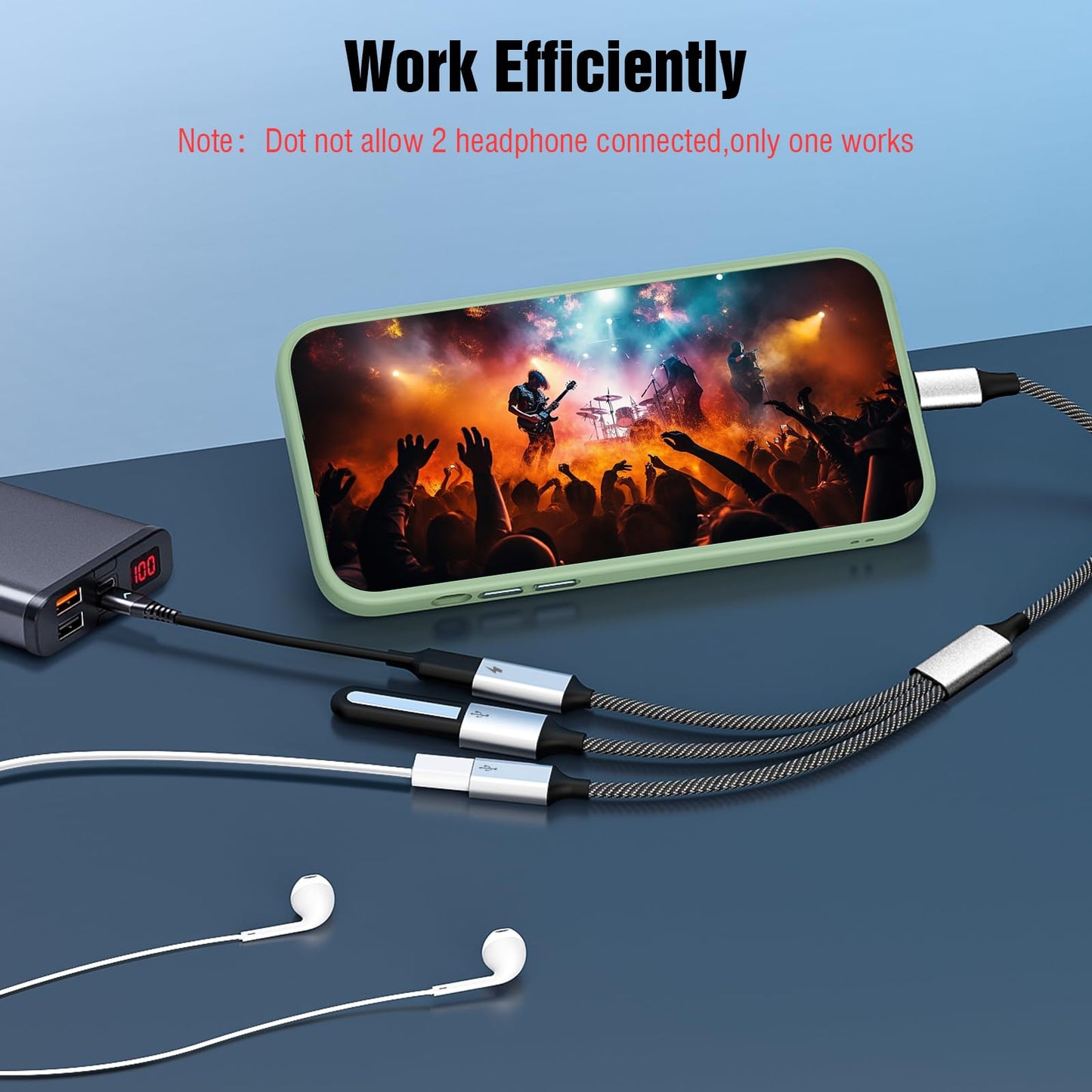 Timovo Usb C Splitter Adapter Y Cable, Type C Male To 2 Usb-C Female & 1 Usb-A Female Ports Converter, Data Transfer And Chargin