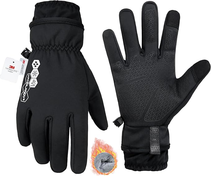 HANDLANDY Winter Gloves for Men & Women, Insulated Waterproof for Cold Weather, Thermal Glove for Cycling, Ski, Riding, Dr...