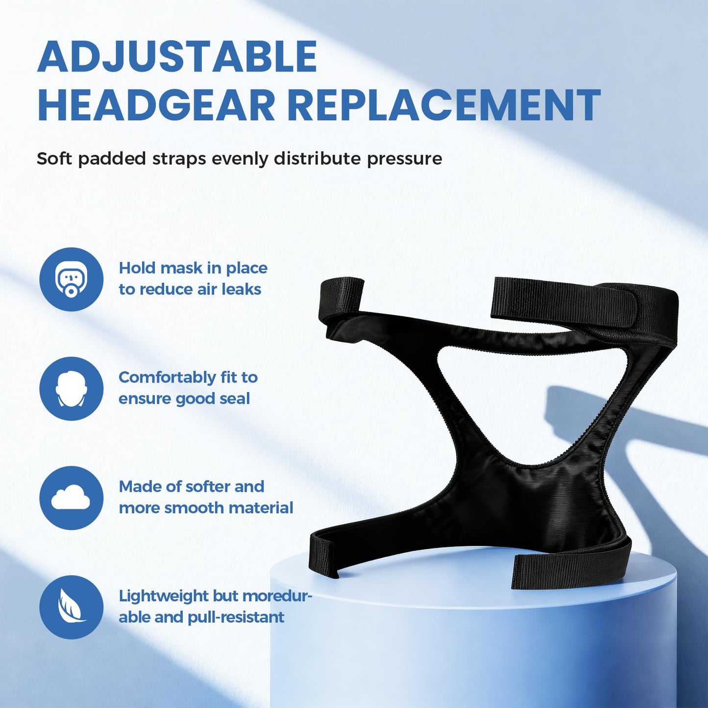 TMS Comfort Series CPAP MASK, Full Face CPAP Mask,Optimized Comfort & Secure Seal with Advanced Memory Foam Cushion, Headstrap Frame Assembly, Medium