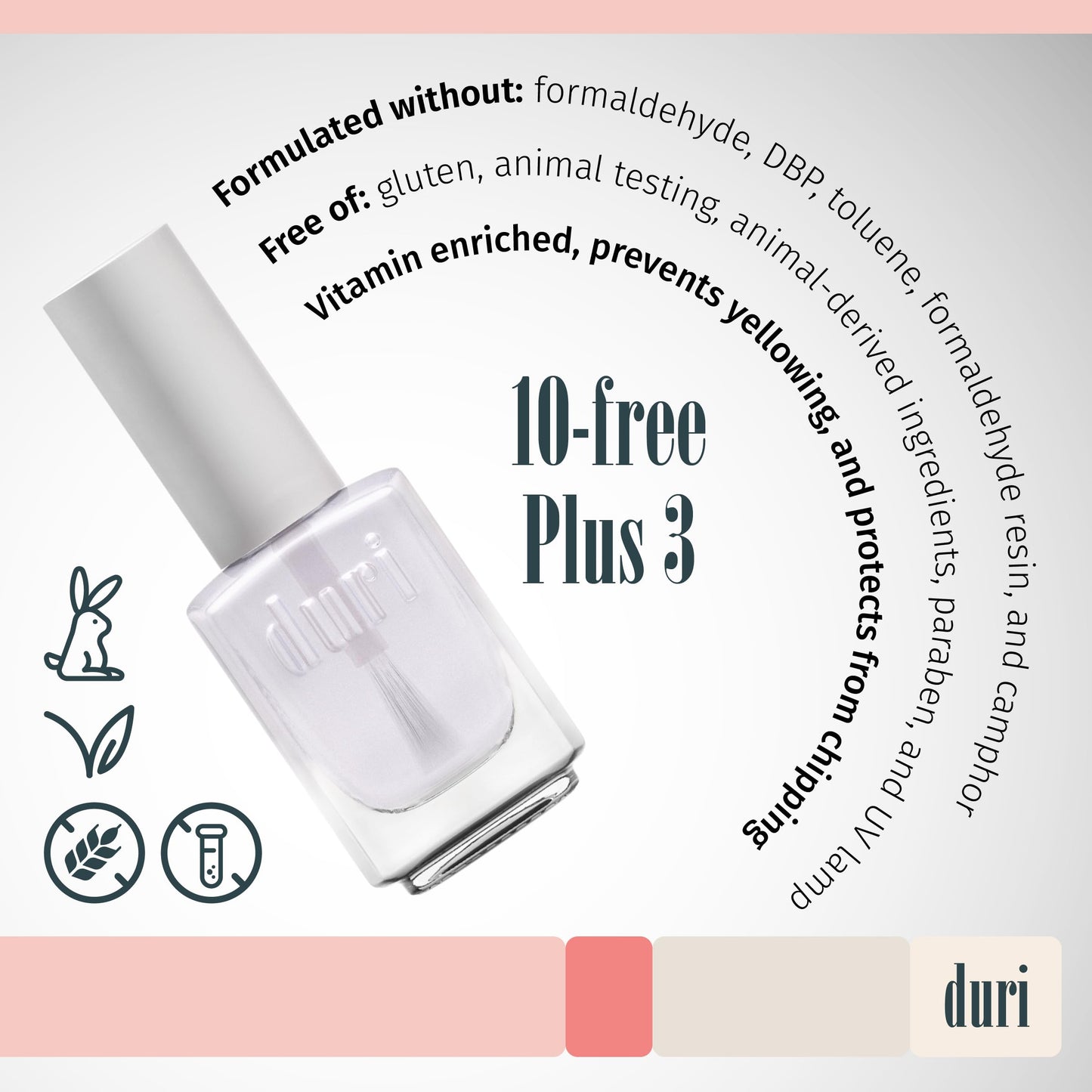 duri Clear Base and Top Coat - 0.45 fl. oz.