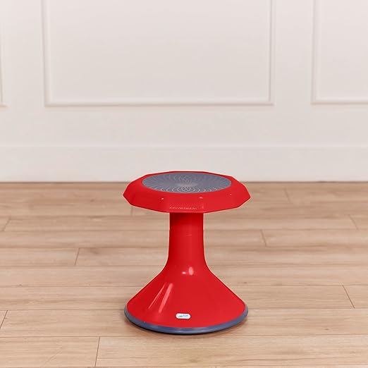 ECR4Kids ACE Active Core Engagement Wobble Stool, 15-Inch Seat Height, Flexible Seating, Red