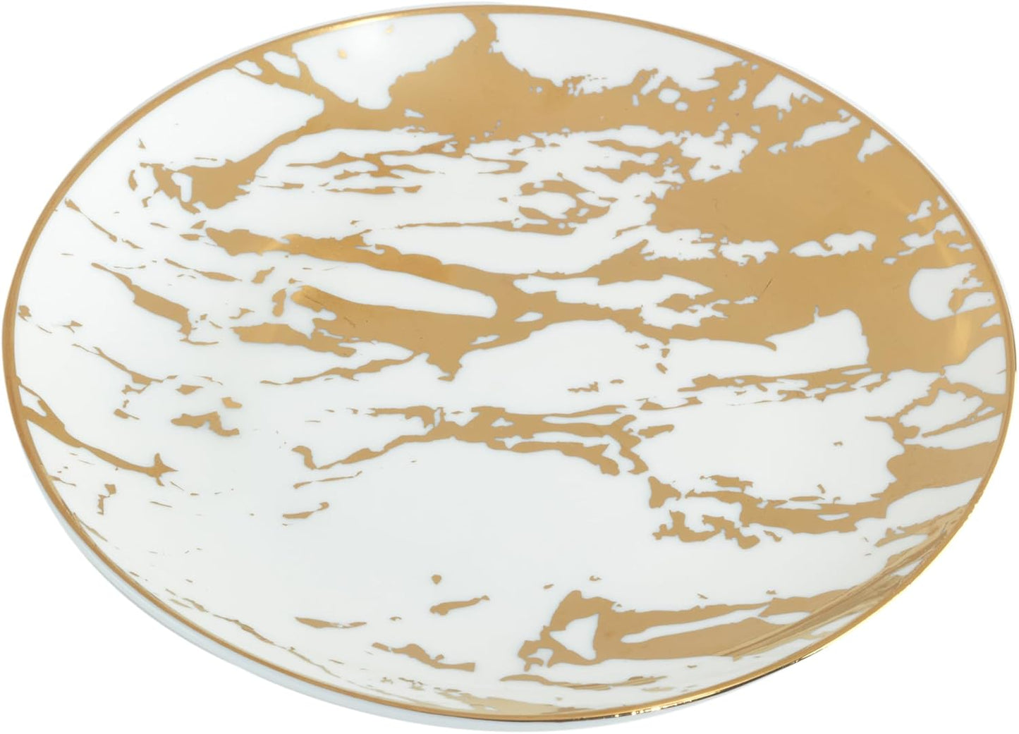 Certified International Matrix Gold Plated 6" Luncheon/Canape Plates, Assorted Designs (Pack of 24)