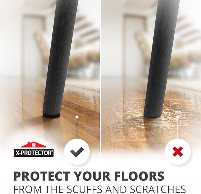 Felt Furniture Pads X-PROTECTOR 10 PCS - Premium 8” x 6” x 1/5” Heavy Duty Black Felt Sheets! Cut Large Furniture Pads to The Size You Need - The Best Felt Floor Protectors for Any Hard Floor!