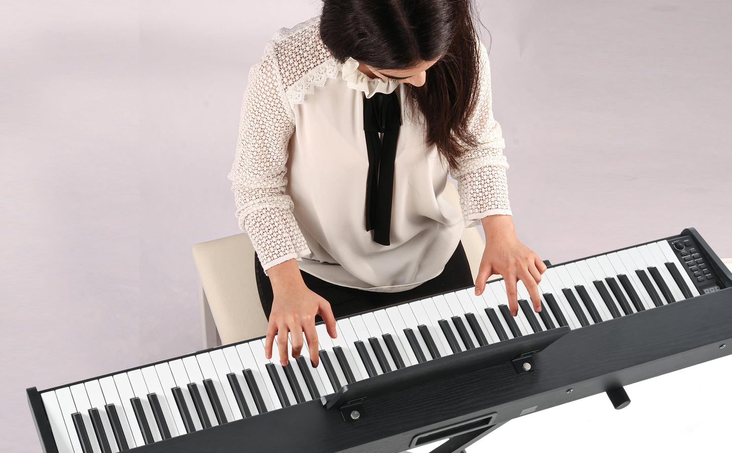 MSTNE Digital Piano 88 Key Weighted with Piano Bench, 88 Key Full Size Semi Weighted Keyboard Piano, Electronic Piano for Beginner,with Adjustable Stand,Carrying Case,Sustain Pedal,Headphone (Black)