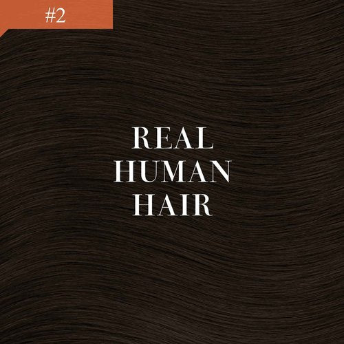 Sunny Hair Wire Hair Extensions Real Human Hair Fish Line Human Hair Extensions Invisible Wire Extensions Darkest Brown #2 18 Inch