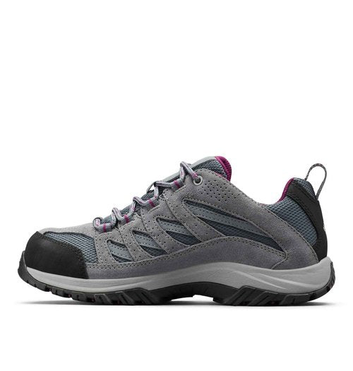 Columbia Womens Crestwood Waterproof, Graphite/Wild Iris, 10.5