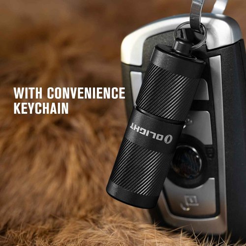 OLIGHT Baton 4 Rechargeable EDC Flashlight, 1300 Lumens Bundle with I1R 2 Pro EOS 180 LMS Keychain Light