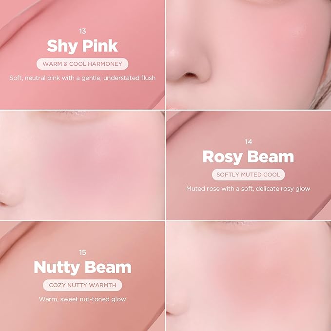 lilybyred Luv Beam Cheek Balm | Heart-Shaped Korean Cream Blush, Semi-Matte Finish, Long-Lasting, Blendable & Buildable, Soft Creamy Texture, Lightweight, Natural Flush, 0.12 oz. (05 Cheeky Lavender)