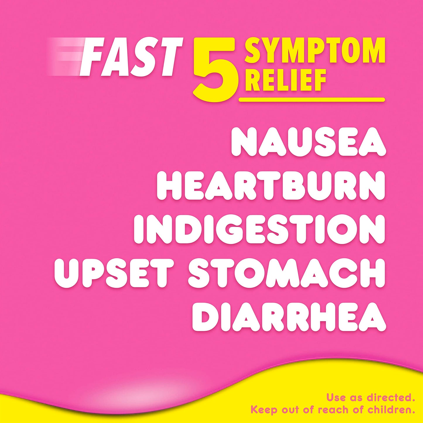 Pepto Bismol Chews, Upset Stomach Relief, Nausea Relief, Heartburn Relief, Indigestion Relief, Anti Diarrhea Medication for Adults - 5 Symptom Fast Relief, 72 Chewable Tablets (3x24 ct)
