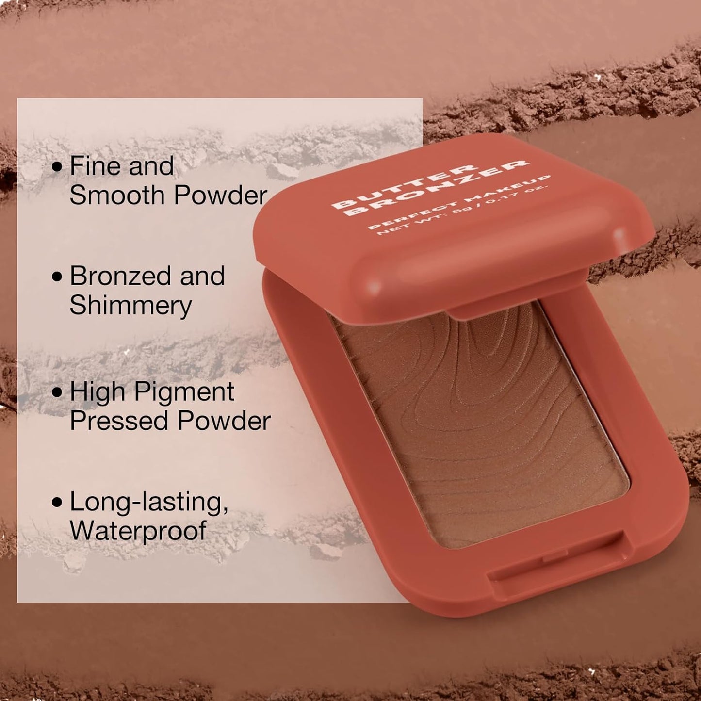 Boobeen Soft Matte Bronzer, Contour Palette for Face, Bronzing Blush Powder for Contouring, Long-lasting Buildable Bronzed Shimmer