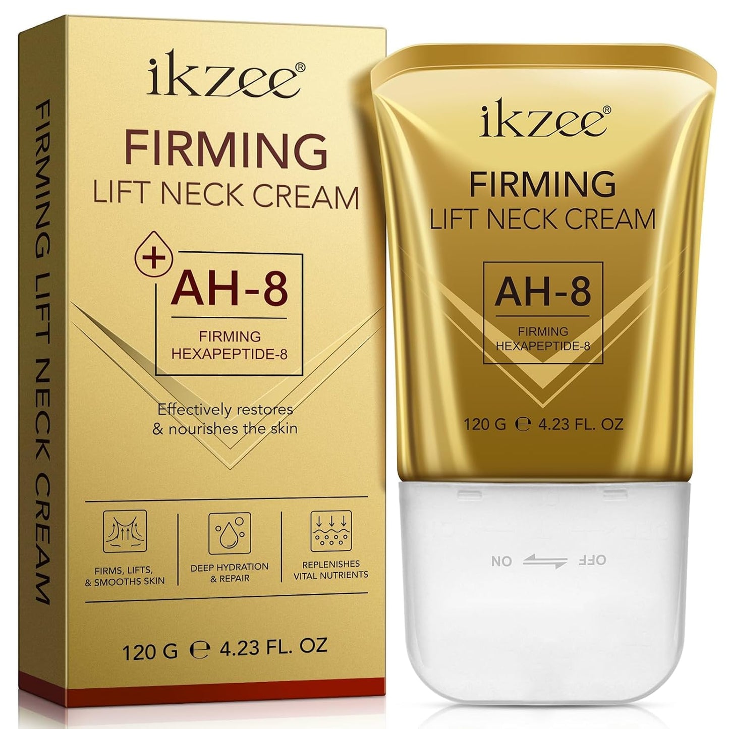 AH8 Firming Neck Cream - Neck Creams for Tightening and Firming, Anti-Aging Moisturizer with Hexapeptide, Hydrating Roller Neck