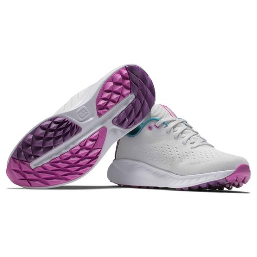FootJoy Women's FJ Flex XP Previous Season Style Golf Shoe, Grey/Purple, 7
