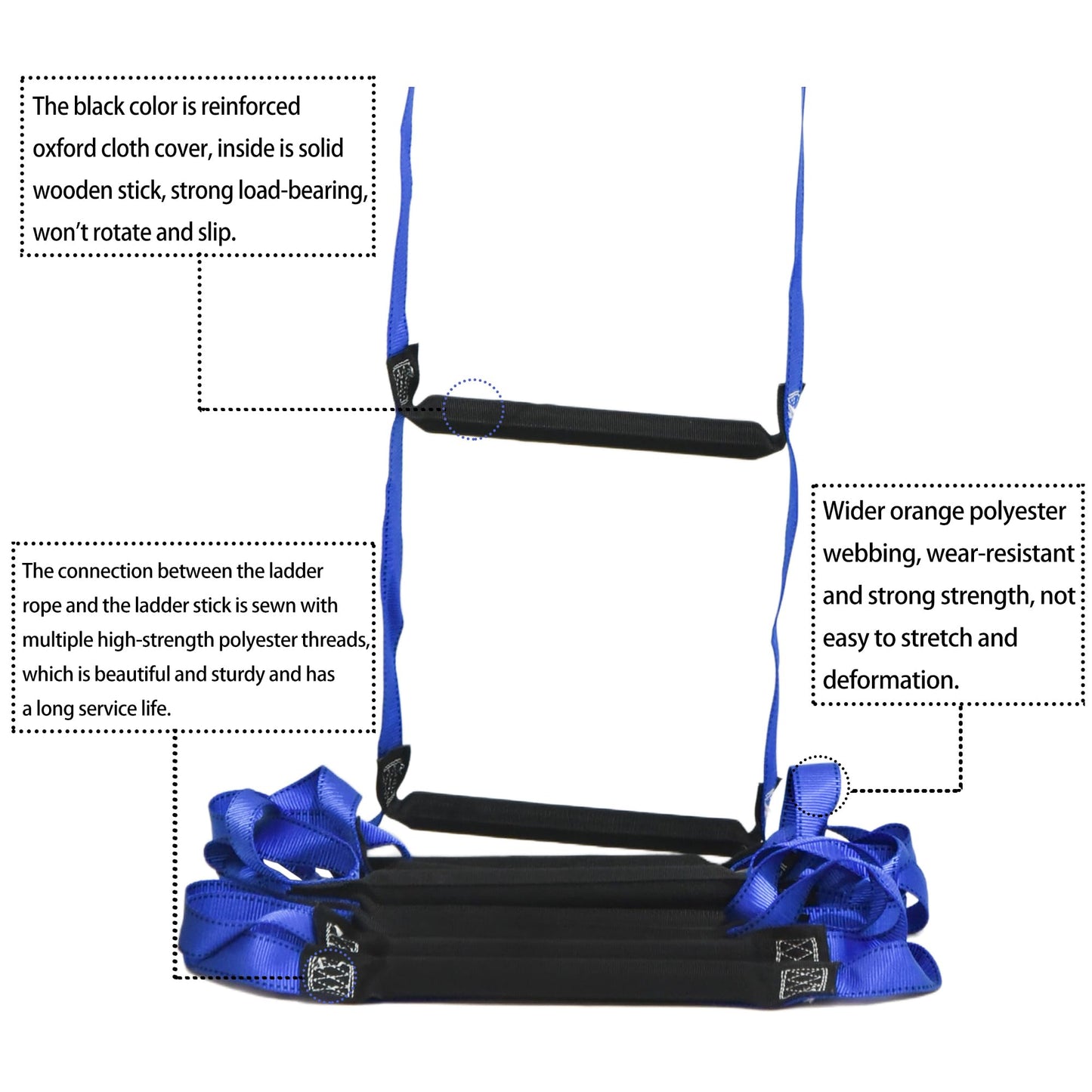 Emergency Fire Escape Ladder 32.8 Feet Portable Safety Rope Ladder Emergency Escape Ladders for 2-3 Story Homes for Windows, Balconies, and Sailboats, Kayaks, Etc