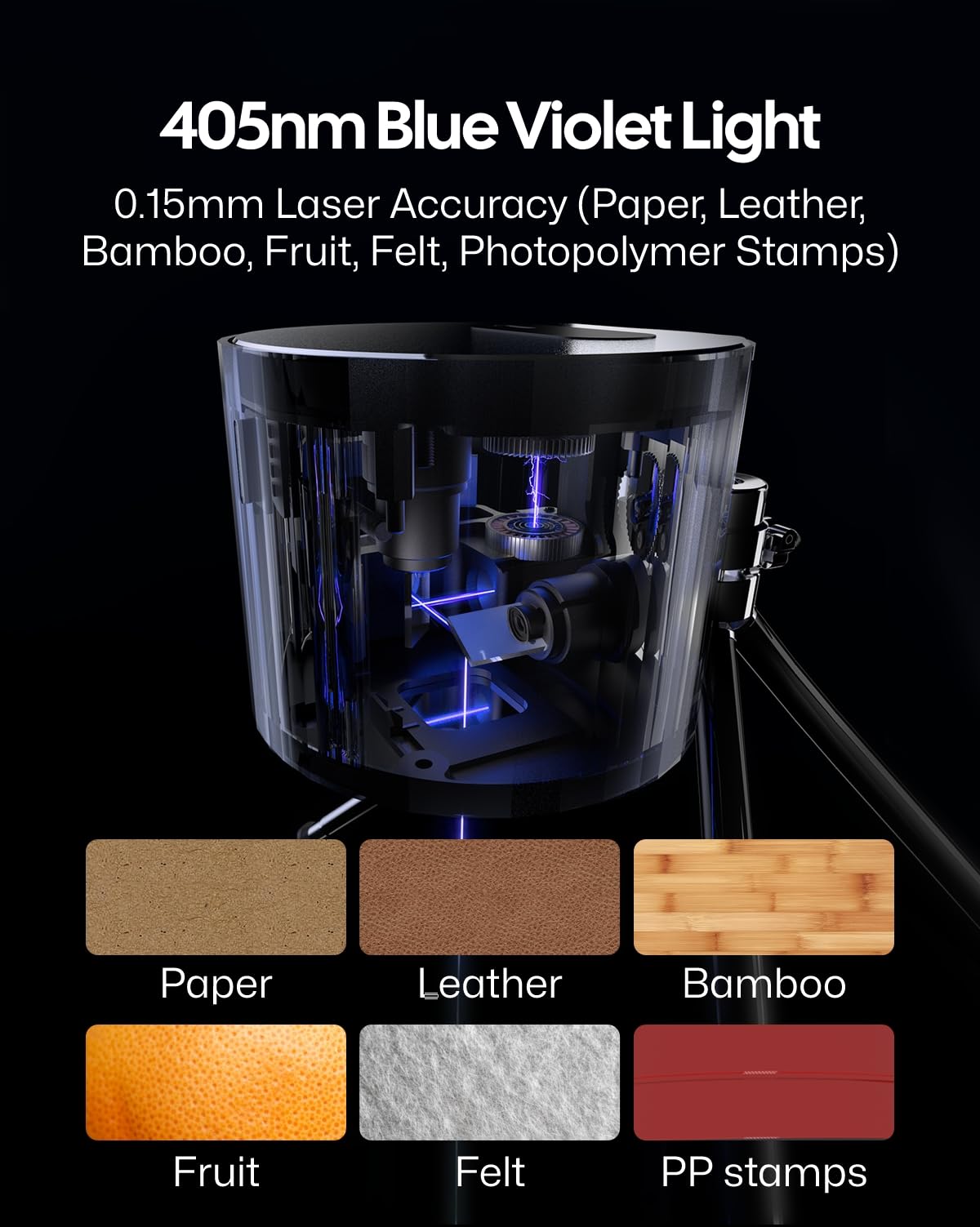 LaserPecker LP1 Pro (Deluxe) Laser Engraver for Beginners- with Auto-Focus Stand + Magnet Protective Shields + Laser Safety Glasses, Portable Mine Laser Engraving Machine for Paper Wood Leather Felt